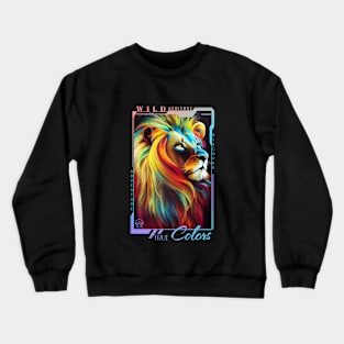 Lion  Animal Discovery Adventure Nature Planet Earth Paint Crewneck Sweatshirt